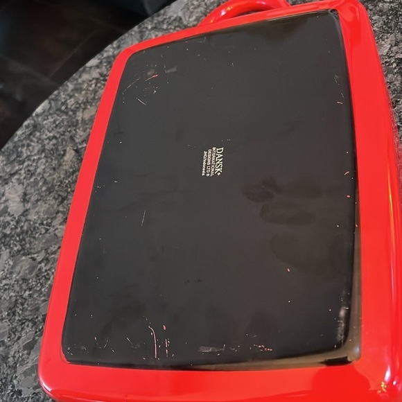 Dansk Kobenstyle Red Enamel Casserole Baking Dish 11” x 8” - Picture 6 of 6